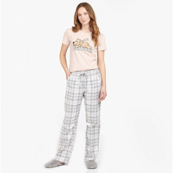 Barbour NELLIE Womens Cotton Blend TShirt Light Pink House Of Slippers