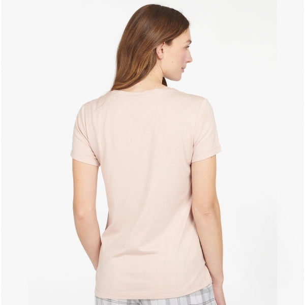 Barbour NELLIE Womens Cotton Blend TShirt Light Pink House Of Slippers