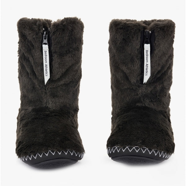 Bedroom Athletics MARILYN Womens Faux Fur Boot Slippers Charcoal