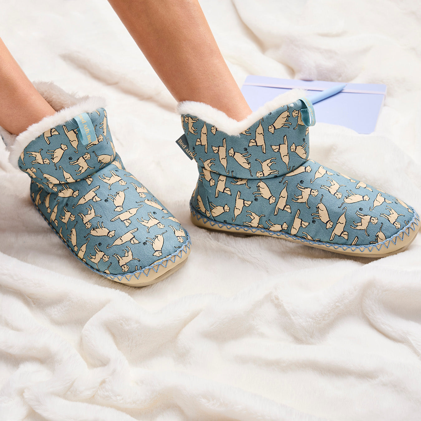 Bedroom Athletics LILY Womens Slipper Boots Denim Blue