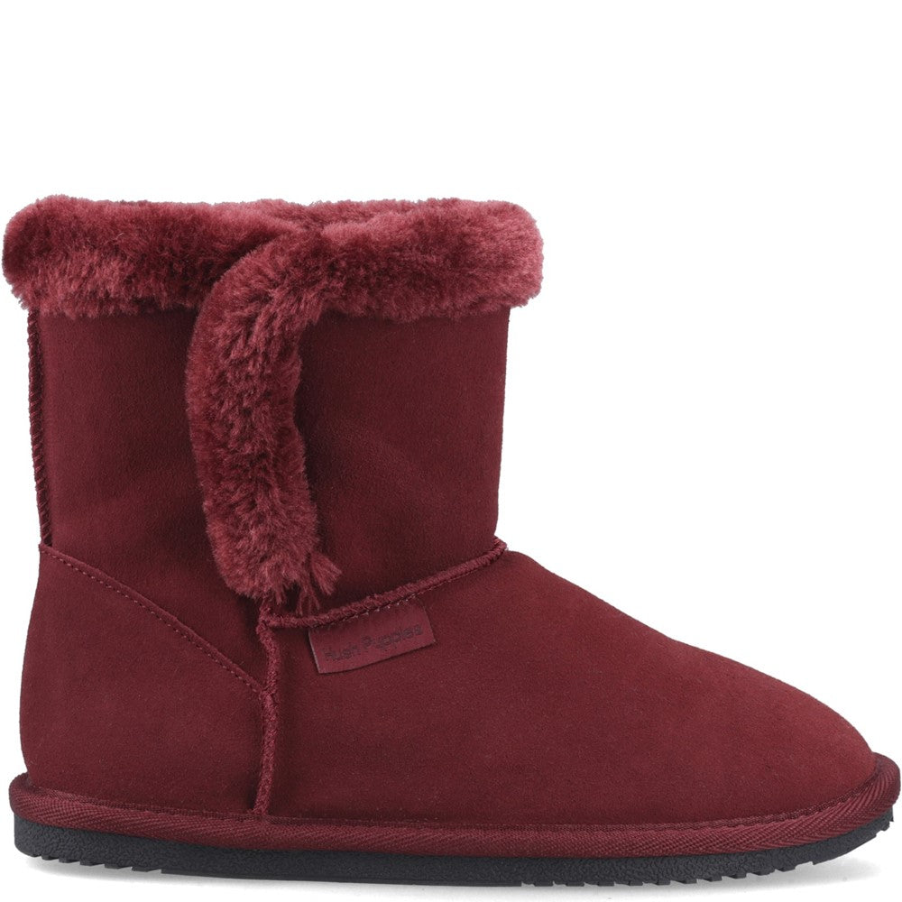 Hush Puppies Ashleigh Womens Slipper Boots Wine