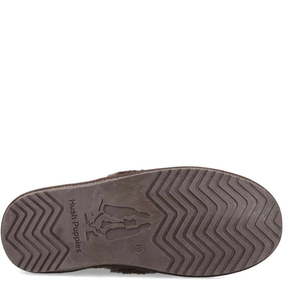 Hush Puppies Ariel Womens Full Slippers Chocolate