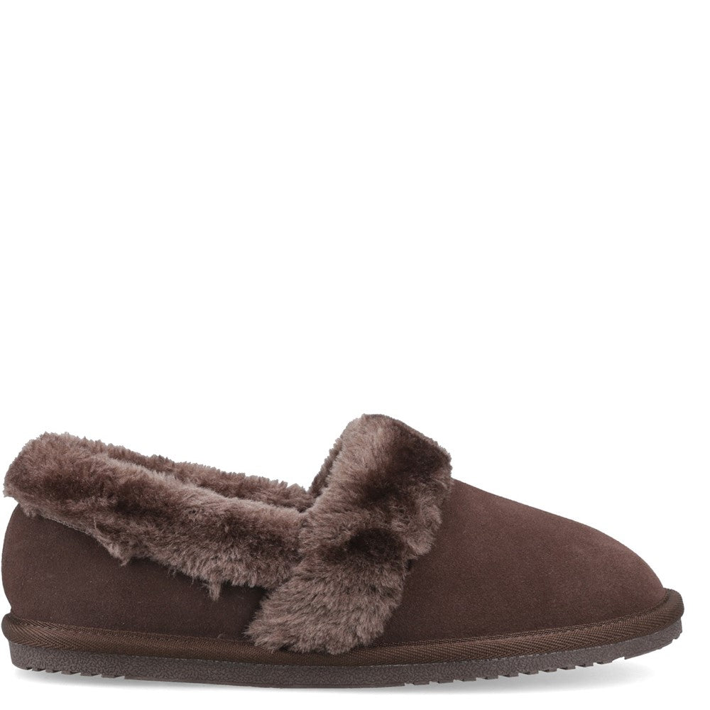 Hush Puppies Ariel Womens Full Slippers Chocolate
