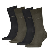 Calvin Klein 4 Pack Giftbox Classic Mens Crew Socks Olive Green