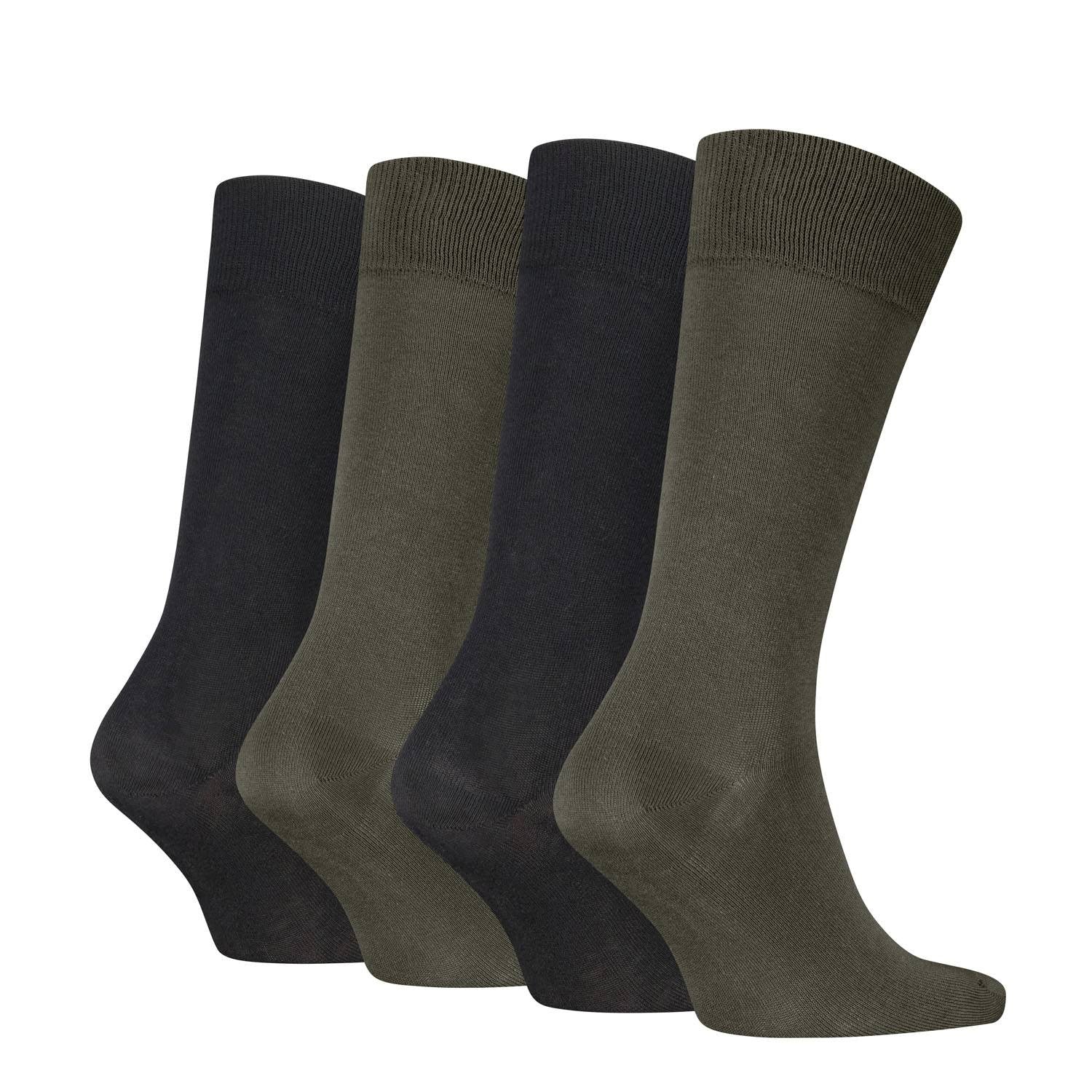 Calvin Klein 4 Pack Giftbox Classic Mens Crew Socks Olive Green