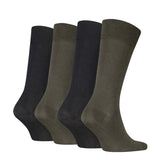 Calvin Klein 4 Pack Giftbox Classic Mens Crew Socks Olive Green