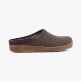 Haflinger TORBEN Womens Slipper Mules Mottled Brown
