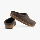 Haflinger TORBEN Womens Slipper Mules Mottled Brown