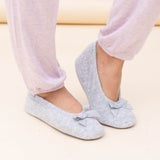Totes Isotoner TERRY BALLERINA SLIPPERS Womens Full Slippers Grey