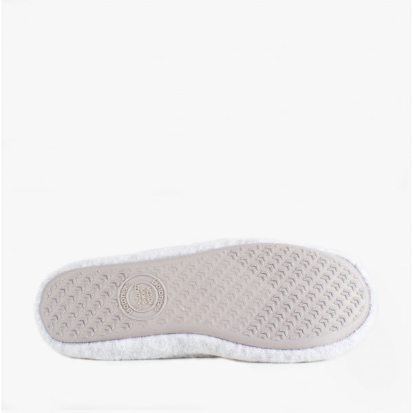 Totes Isotoner TERRY BALLERINA SLIPPERS Womens Full Slippers Grey