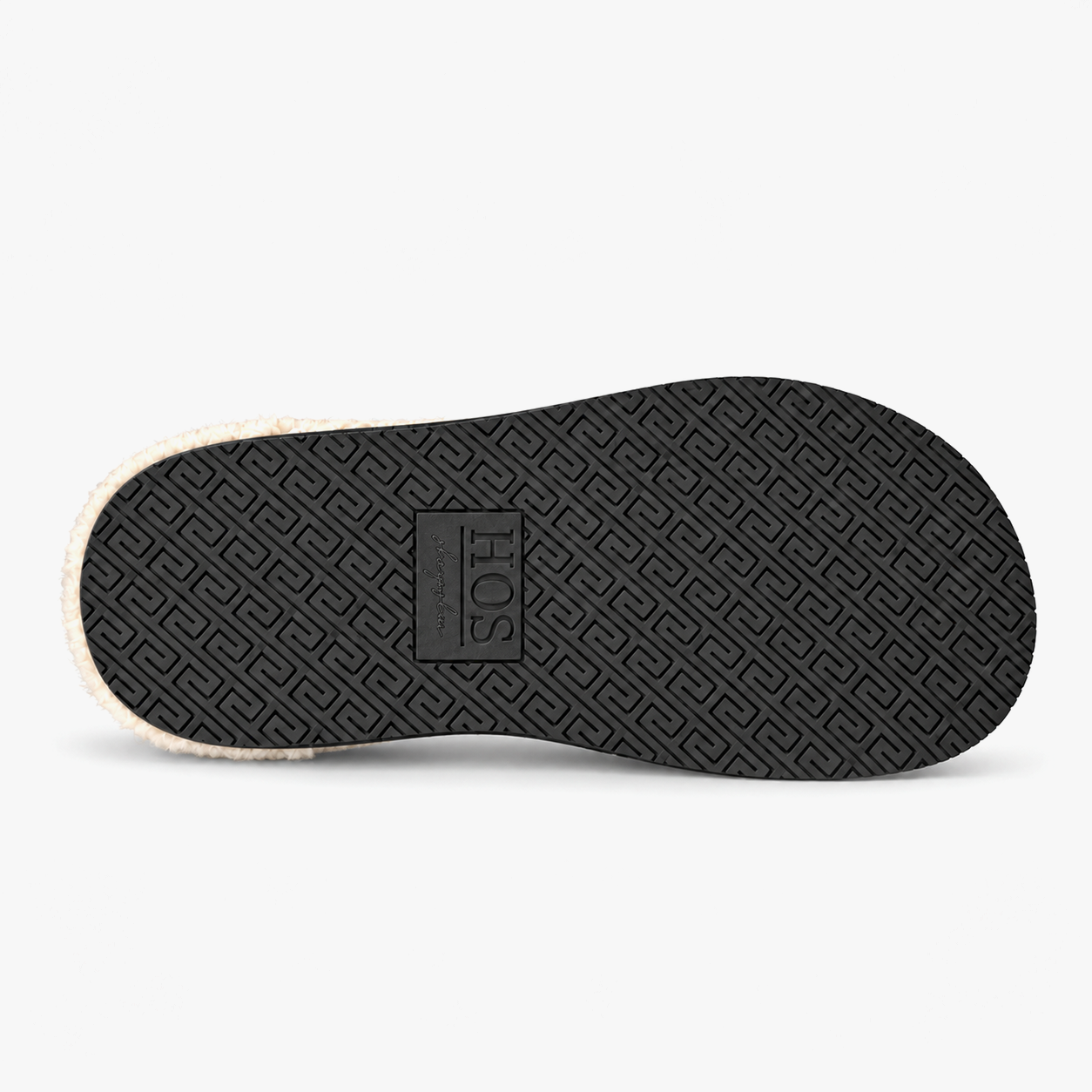 HOS Sheepskin EDWIN Mens Mules Black Leather