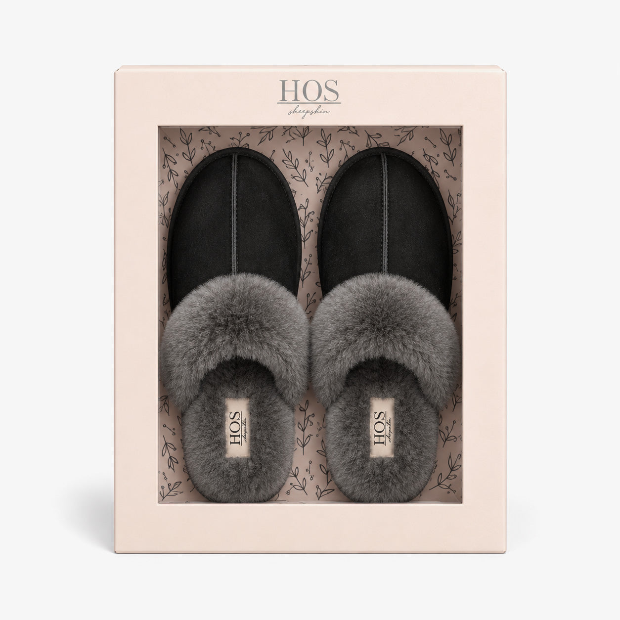 HOS Sheepskin AYLA Womens Mules Black