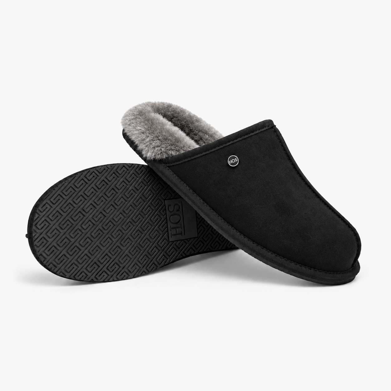 HOS Sheepskin EDWIN Mens Mules Black