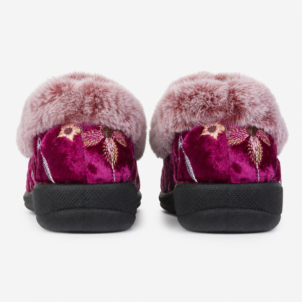 Jo & Joe MABEL Womens Full Slippers Burgundy