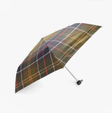 Barbour PORTREE Classic Umbrella Multi, top view showing plaid pattern, lightweight 0.3 KG, 91cm canopy span.