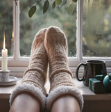 Barbour CABLE KNIT LOUNGE Socks Womens Socks Oatmeal