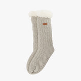 Barbour CABLE KNIT LOUNGE Socks Womens Light Grey Marl