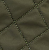 Barbour JONI WATERPROOF Womens Touchscreen Gloves Forest close-up view of quilted fabric texture.
