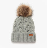 Barbour PENSHAW BEANIE & SCARF Womens Gift Set Grey