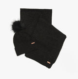 Barbour SPARKLE BEANIE & SCARF Womens Gift Set Black