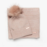 Barbour SPARKLE BEANIE & SCARF Womens Gift Set Pink