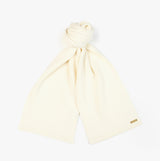 Barbour MALLORY BEANIE & SCARF Womens Gift Set Optic White