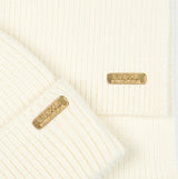 Barbour MALLORY BEANIE & SCARF Womens Gift Set Optic White