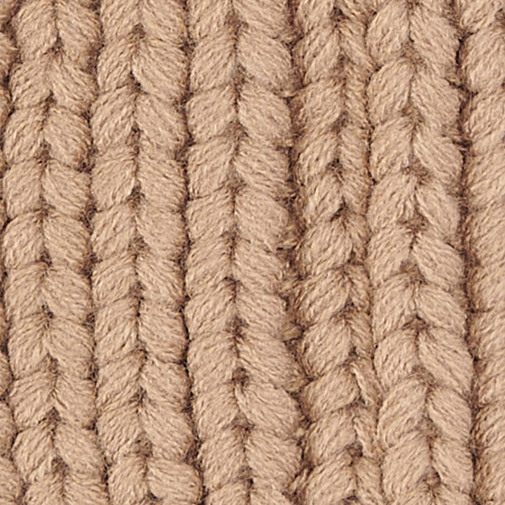 Barbour SALTBURN Womens Pom-Pom Beanie Mink detail view of chunky-knit texture.