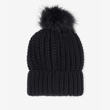 Barbour SALTBURN Womens Pom-Pom Beanie Black