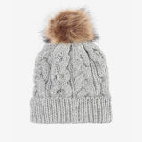 Barbour PENSHAW Womens Pom-Pom Beanie Grey