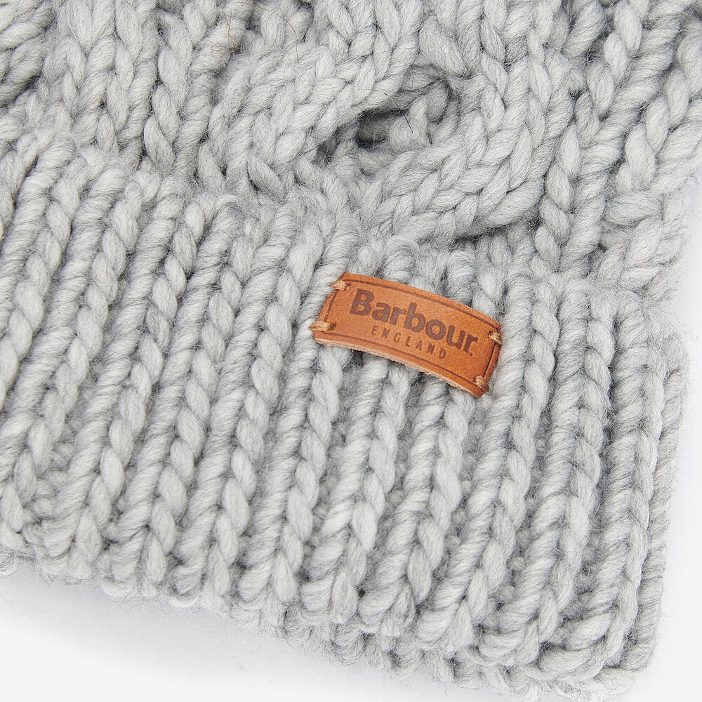 Barbour PENSHAW Womens Pom-Pom Beanie Grey
