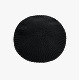 Barbour BELDON BERET Womens Beanie Black top view detail of texture and style