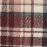 Barbour VINTAGE PLAID Womens Winter Fudge fabric close-up view showcasing rich colors and warm texture.