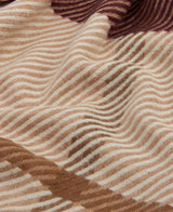 Barbour BLAIR Womens Tartan Scarf Muted Cabernet close-up detail view of textured pattern and fabric.
