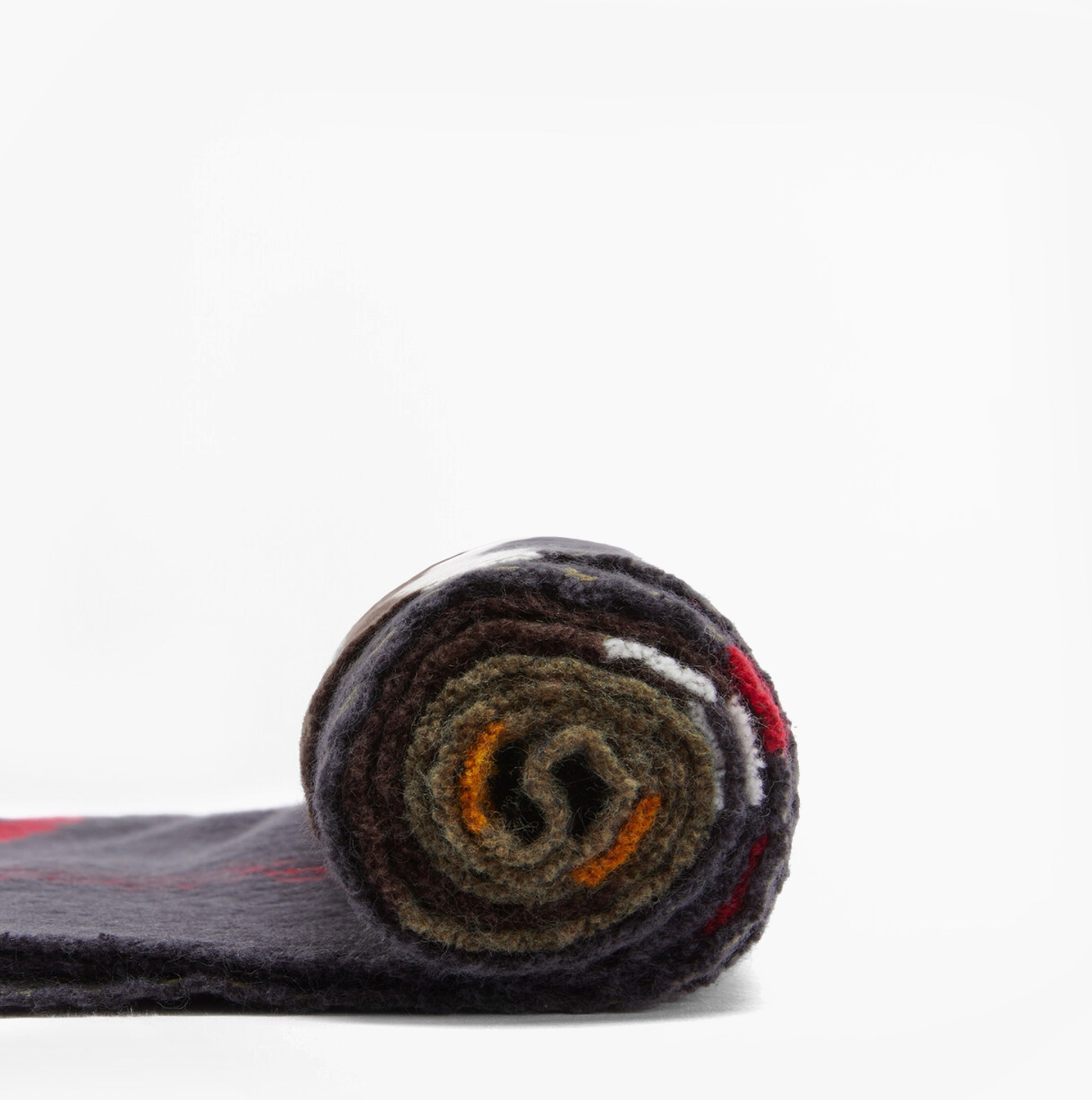 Barbour BLAIR TARTAN Womens Winter Classic Tartan rolled up view showcasing the rich colors and fabric texture.