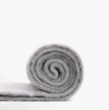 Barbour ELLISON Womens Winter Light Grey rolled scarf side view showcasing soft polyester material.