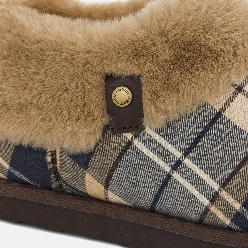Barbour ELOISE TARTAN BOOTIE Womens Slipper Boots Birchwood Dress Tartan