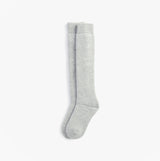 Barbour WELLINGTON KNEE Sock Womens Socks Light Grey side view, showcasing soft merino wool and acrylic blend material.