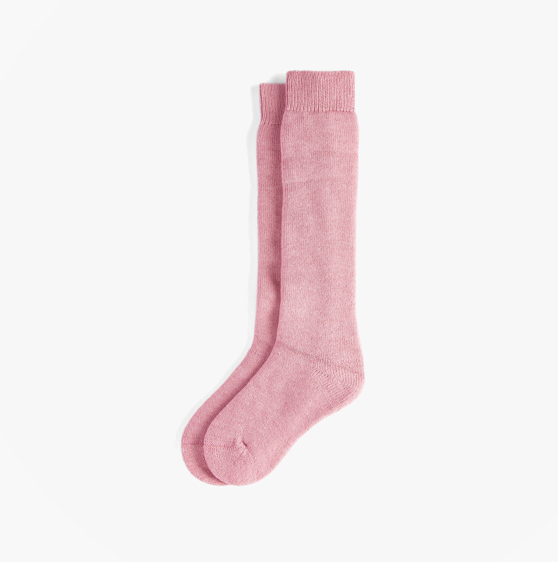 Barbour WELLINGTON KNEE Sock Womens Socks Rose Pink front view showcasing soft texture and ribbed cuff design.