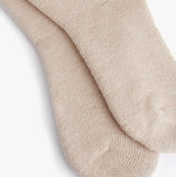 Barbour WELLINGTON KNEE Sock Womens Socks Sand Beige detail view showing soft texture and neutral color.