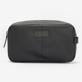 Barbour HIGHGATE LEATHER Mens Wash Bag Black