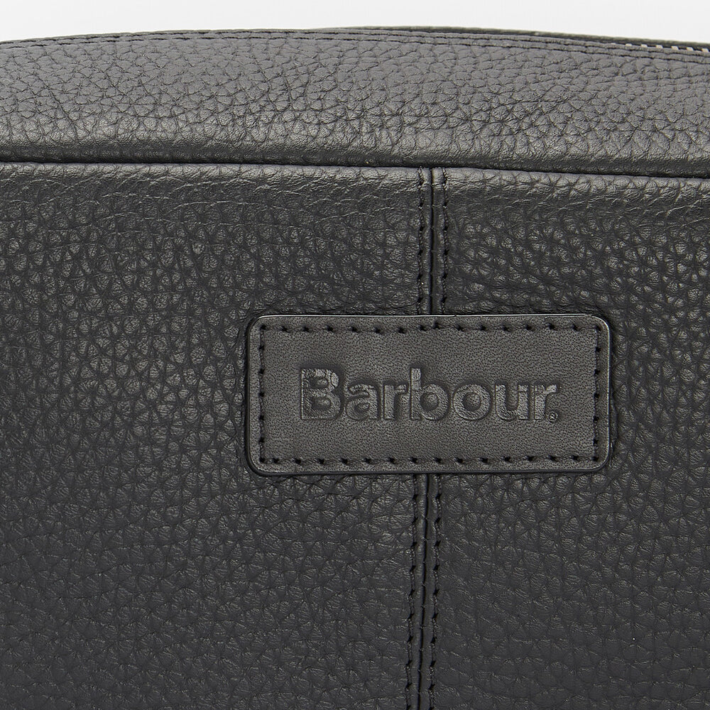 Barbour HIGHGATE LEATHER Mens Wash Bag Black