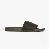 Barbour CRESSWELL Mens Sliders Black side view showing lightweight design and slip-on style.