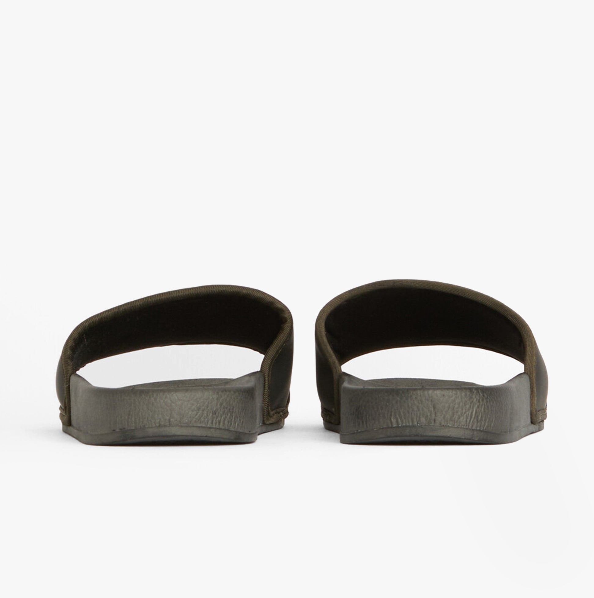 Barbour CRESSWELL Mens Sliders Black rear view showcasing flat sole and comfortable slip-on design.