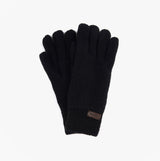 Barbour CARLTON Mens Wool Gloves Black front view showing premium wool material and comfortable fit.