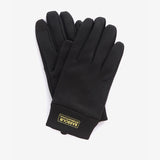 Barbour BALFOUR GLOVES Mens Black front view showing touch screen compatible, breathable design and non-slip palms.