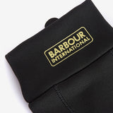 Barbour BALFOUR GLOVES Mens Black detail view showcasing the badge logo on the cuff.