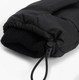 Barbour HARKER WATERPROOF Mens Gloves Black detailed view showing the cuff and drawstring.