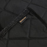 Barbour WESTERDALE Mens Gloves Black detail view showing quilted texture and Barbour label.