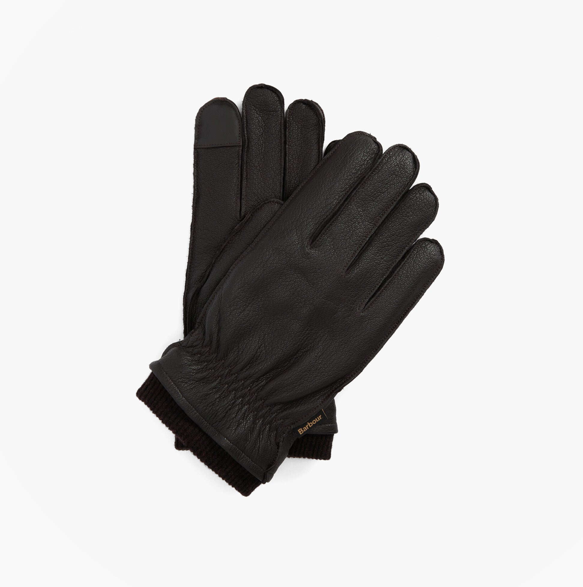 Barbour HIGHFIELD LEATHER Mens Gloves Dark Brown
